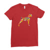 boxer flower Ladies Fitted T-Shirt