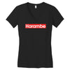 harambe gorilla Women's V-Neck T-Shirt