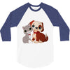 nice cat and dog 3/4 Sleeve Shirt