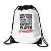 my favorite player Drawstring Bags