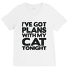 plans with my cats tonight V-Neck Tee