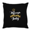 kings are born in july Throw Pillow