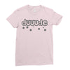 dude (3) Ladies Fitted T-Shirt