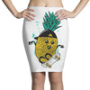 pineapple skateboarding Pencil Skirts