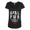 Girl Power Future Is Female Maternity Scoop Neck T-shirt
