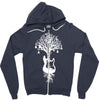 nature guitar white tree music banksy art Zipper Hoodie