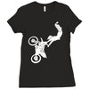 motocross motor bike motorrad cross biker freestyle mx sx baja Ladies Fitted T-Shirt
