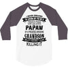 Super Cool Papaw Of A Freaking Awesome Grandson 3/4 Sleeve Shirt
