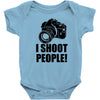 i shoot people t shirt funny photographer tee camera photography digit Baby Onesie