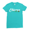 chicana with rose Ladies Fitted T-Shirt