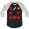 ls lesbian full heart 3/4 Sleeve Shirt