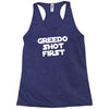 greedo shot first Racerback Tank