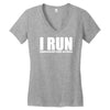 i run Women's V-Neck T-Shirt