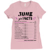 June Girl Facts Cancer Ladies Fitted T-Shirt