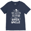 You Cant Scare Me I am Biker Uncle V-Neck Tee