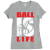 ball is life funny sports Ladies Fitted T-Shirt