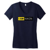 nikon camera i am nikon Women's V-Neck T-Shirt