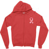 breast cancer ribbon survivor pocket Zipper Hoodie