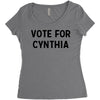 vote for cynthia Women's Triblend Scoop T-shirt