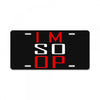 im so op License Plate