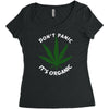 don't panic it's organic   marijuana Women's Triblend Scoop T-shirt