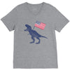 Patriotic T-Rex V-Neck Tee
