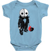 creepy doll trick or treat Baby Onesie