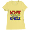 i'm cute see my uncle Ladies Fitted T-Shirt
