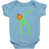 pumpkin skeleton dabbing Baby Bodysuit