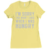 hungry apology Ladies Fitted T-Shirt