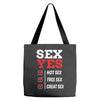 Sex Yes Please Tote Bags