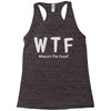 wtf where's the food Racerback Tank