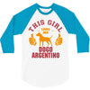 This Girl Loves Her Dogo Argentino 3/4 Sleeve Shirt