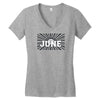 legends are born in june Women's V-Neck T-Shirt