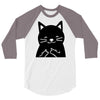black cat (2) 3/4 Sleeve Shirt