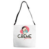 creme fraiche Adjustable Strap Totes