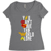 you can't save the world alone Women's Triblend Scoop T-shirt
