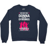 Donna And Dynamos White Letter Crewneck Sweatshirt