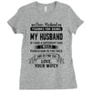 Dear Husband, Love, Your Favorite Ladies Fitted T-Shirt
