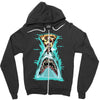 pizza shark graphic Zipper Hoodie