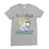 unicorns are born in february cute unicorn Ladies Fitted T-Shirt