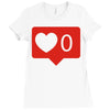 no love notification Ladies Fitted T-Shirt