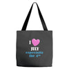 i love july especially the 4th Tote Bags