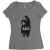 Black Bruin Metal Women's Triblend Scoop T-shirt