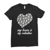 my boxer is my valentine Ladies Fitted T-Shirt
