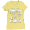 proud dad 3 Ladies Fitted T-Shirt