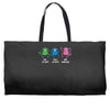 three monkeys talking nonsense Weekender Totes