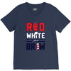 red white and brew V-Neck Tee