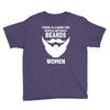 funny beards printed Youth Tee