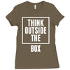 think outside the box Ladies Fitted T-Shirt